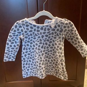 Gray cheetah sweater dress 12-18months